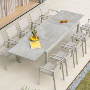 TABLE A ALLONGE PLATEAU CERAMIQUE LIVORNO  JATI & KEBON